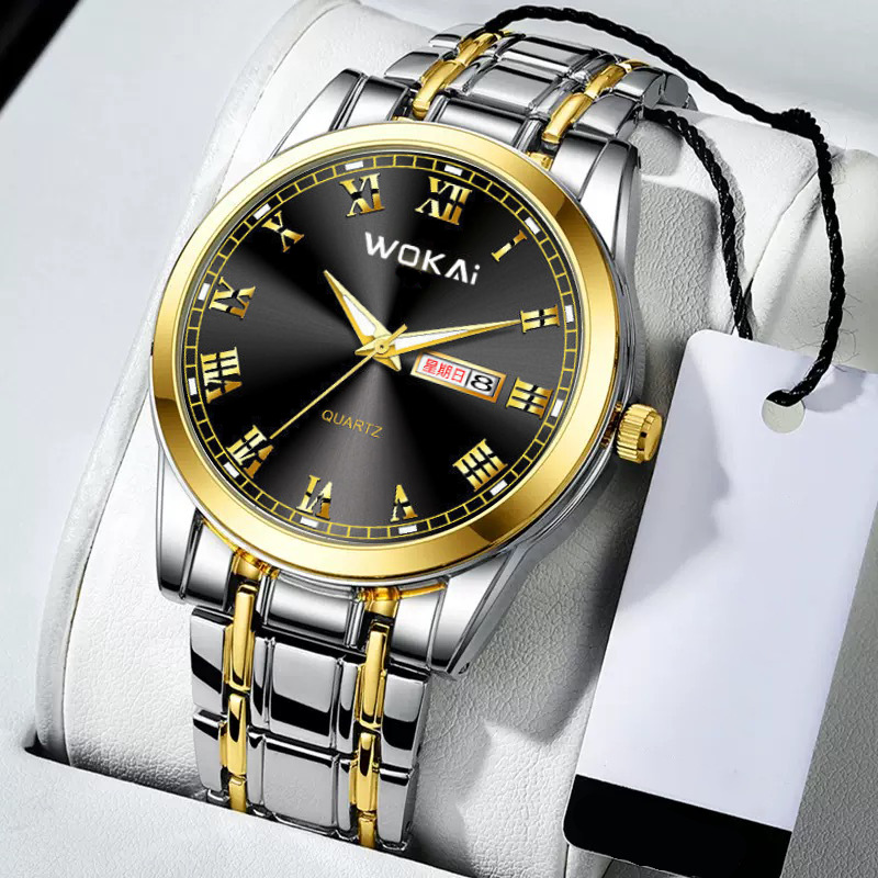 Wakai Brand Casual Sports Fully Automatic Quartz Dual Calendar Luminous Waterproof 1801 Men's Watch Simple