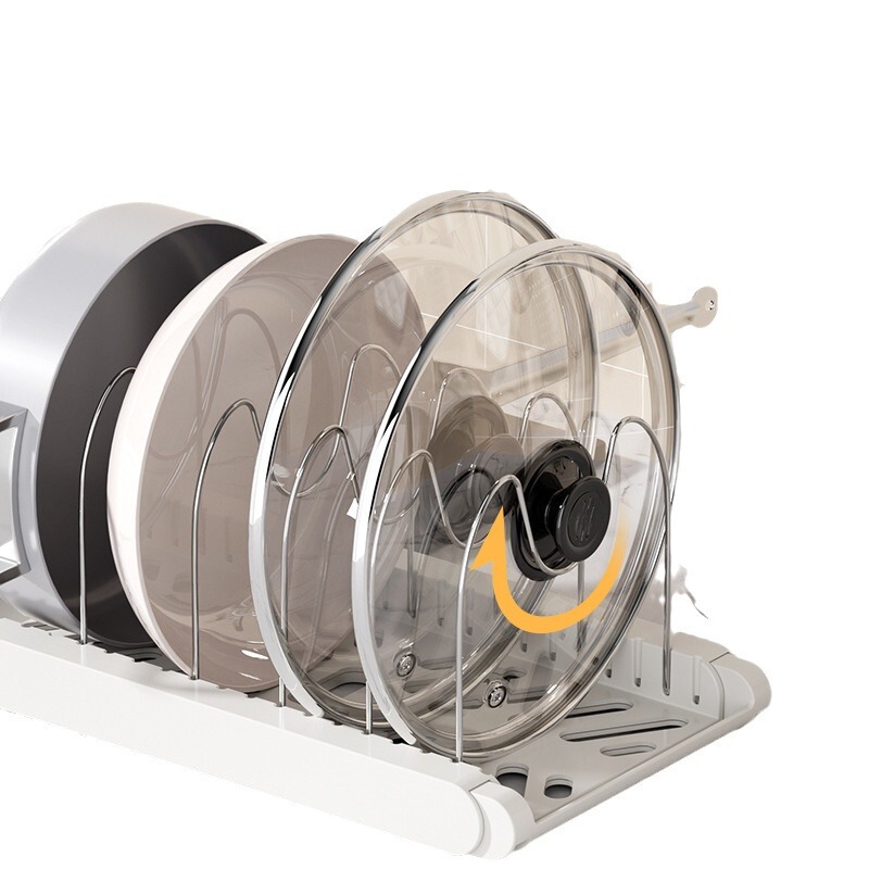 国境を越えたアマゾンの人気の収納ラックキャビネット内蔵ポットラックシンク下のポットラック伸縮式ポット収納ラック|undefined