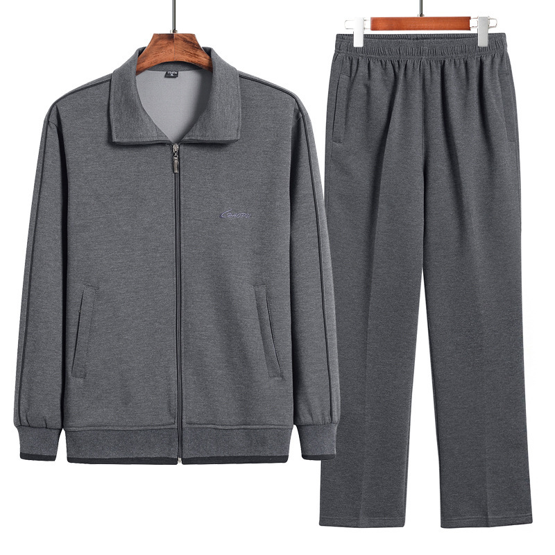 Middle-Aged and Elderly Men's Sports Suits, Dad's Autumn Clothing, Middle-Aged Men's Clothing, Autumn Grandpa's Casual Sportswear, Quick-Drying