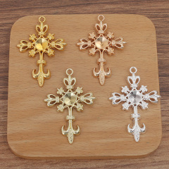 DIY アクセサリー クロス ペンダント 合金 (14734)