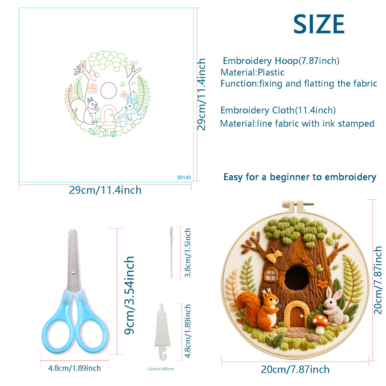 2025 nuevos materiales bordados transfronterizos BaoDiDeeSociedad de casa de árboles bordados paisajes de otoño sala de estar colgar pintura decoración