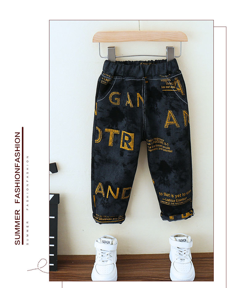Boys spring and fall baby fashion children's stylish denim clothes handsome cargo_voghion.com