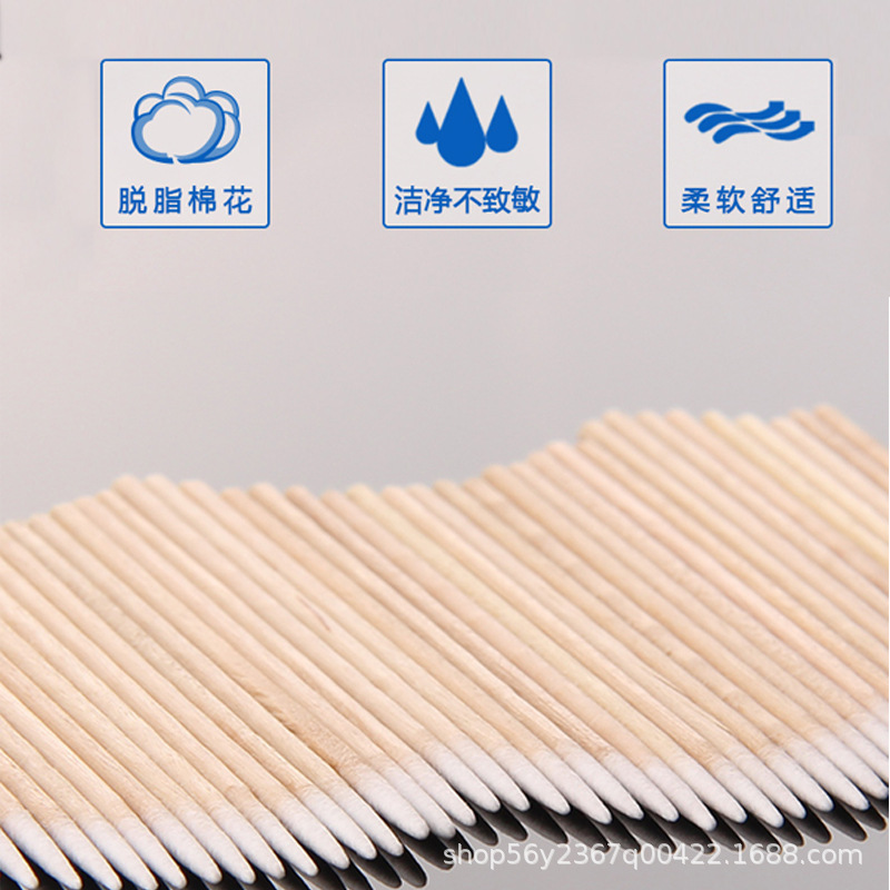 Tatuaje bordado suministros salón de belleza especial boca puntiaguda pequeña punta hisopo de algodón pintura ceja delineador de ojos desechable ceja tatuaje palillo hisopo de algodón