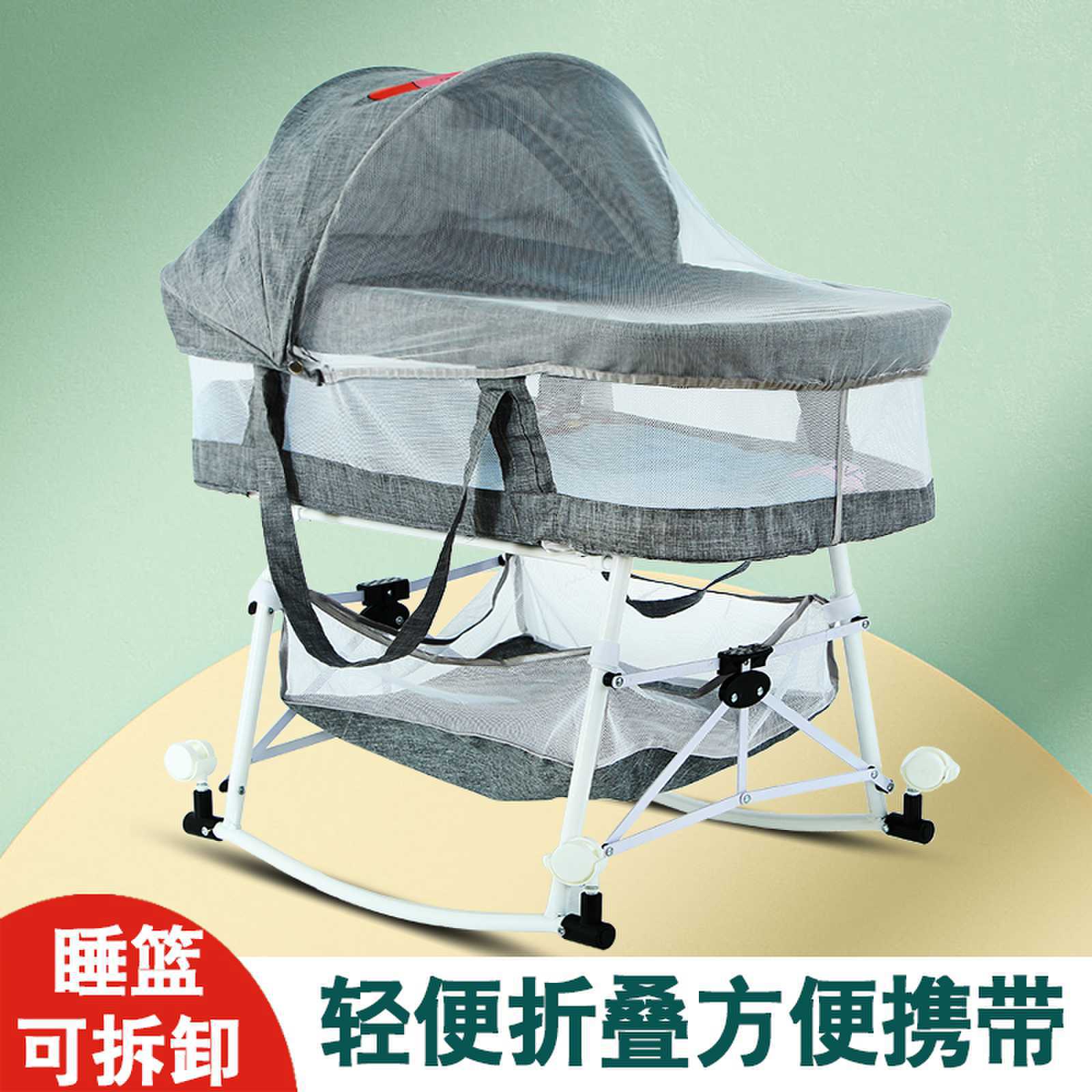 Manufacturer Crib Baby Cradle Bed Foldable Portable Newborn Bed Mid-Bed Sleeping Basket Storage Lightweight Folding