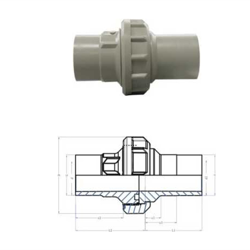 供应PPH活接全塑活接热熔活接pph由令 油令PPH全塑油任 EPDM垫片