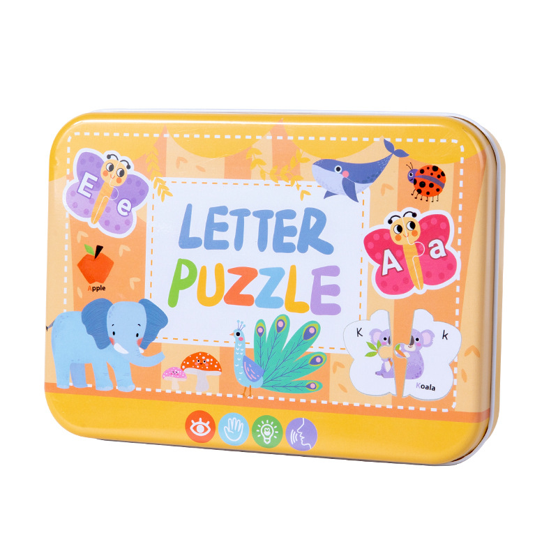 Inglés para niños pequeños 26 alfabetos y números de iluminación cognitiva ayuda de enseñanza de ortografía natural gráfica de pares de rompecabezas juguetes regalo