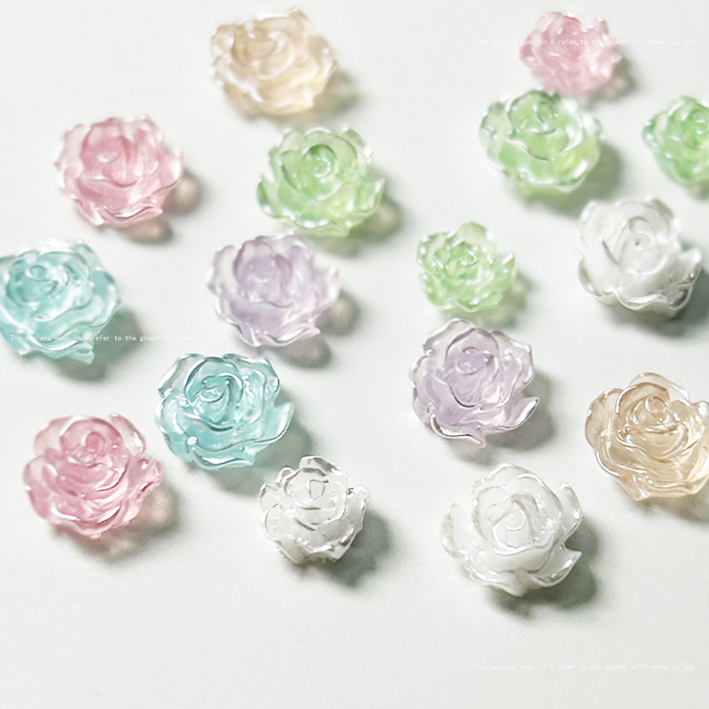Xiaohongshu same style Pearl sticky powder Camellia manicure jewelry wholesale Pearl three-dimensional rose manicure decorations Xiaohongshu same style Pearl sticky powder Camellia manicure jewelry wholesale Pearl three-dimensional rose manicure decorations