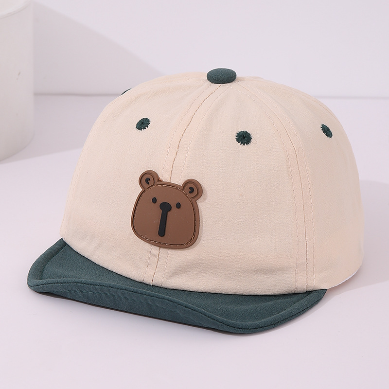 Sombreros para bebés primavera y otoño delgados sombreros de lengua de pato de dibujos animados coreanos para niños y niñas sombreros de béisbol protectores solares de bisel suave