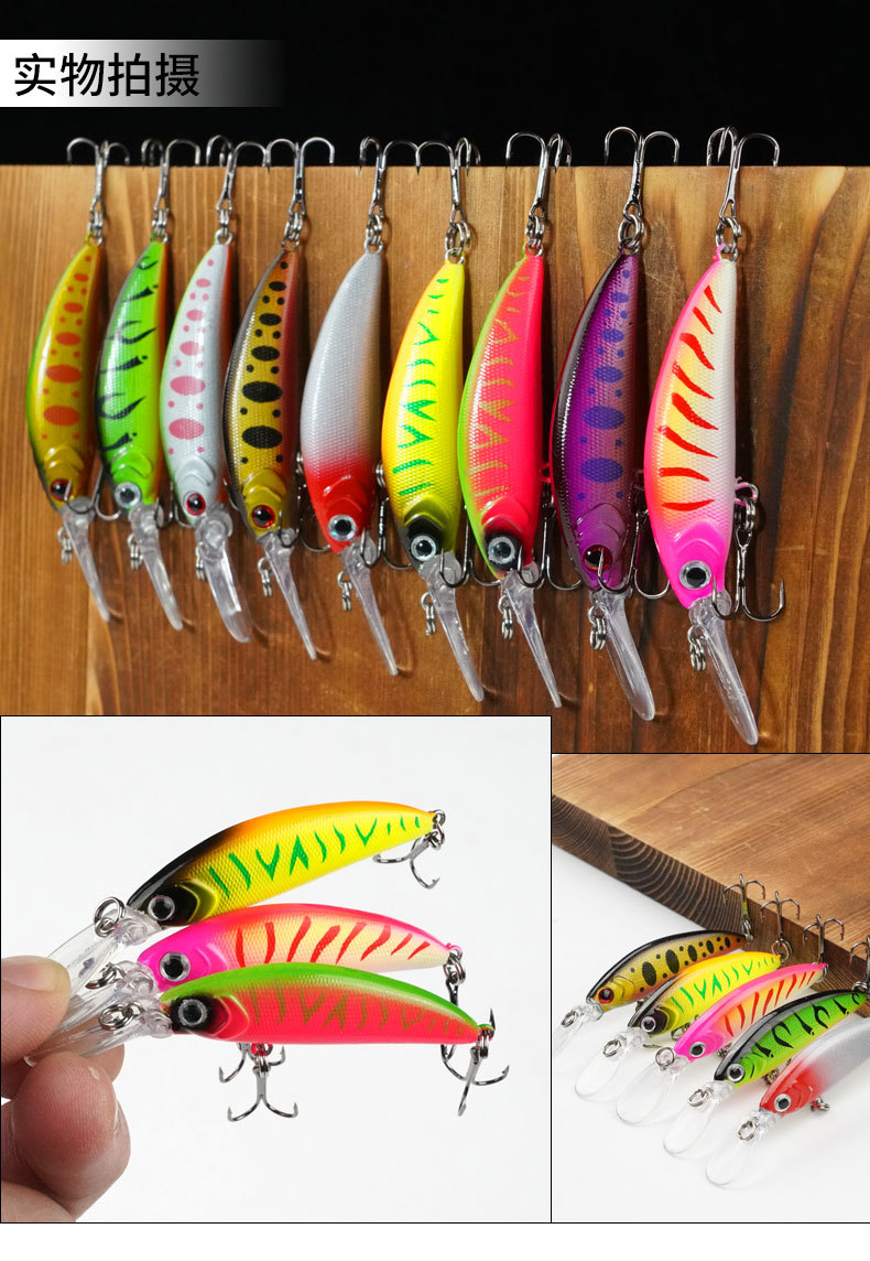 Sinking Minnow Lures Shallow Diving Minnow Baits Fresh Water Bass Swimbait Tackle Gear