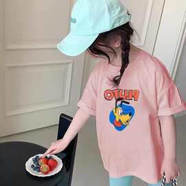童装女童短袖t恤夏装2026新款儿童夏款中大童女孩百搭上衣夏季潮t