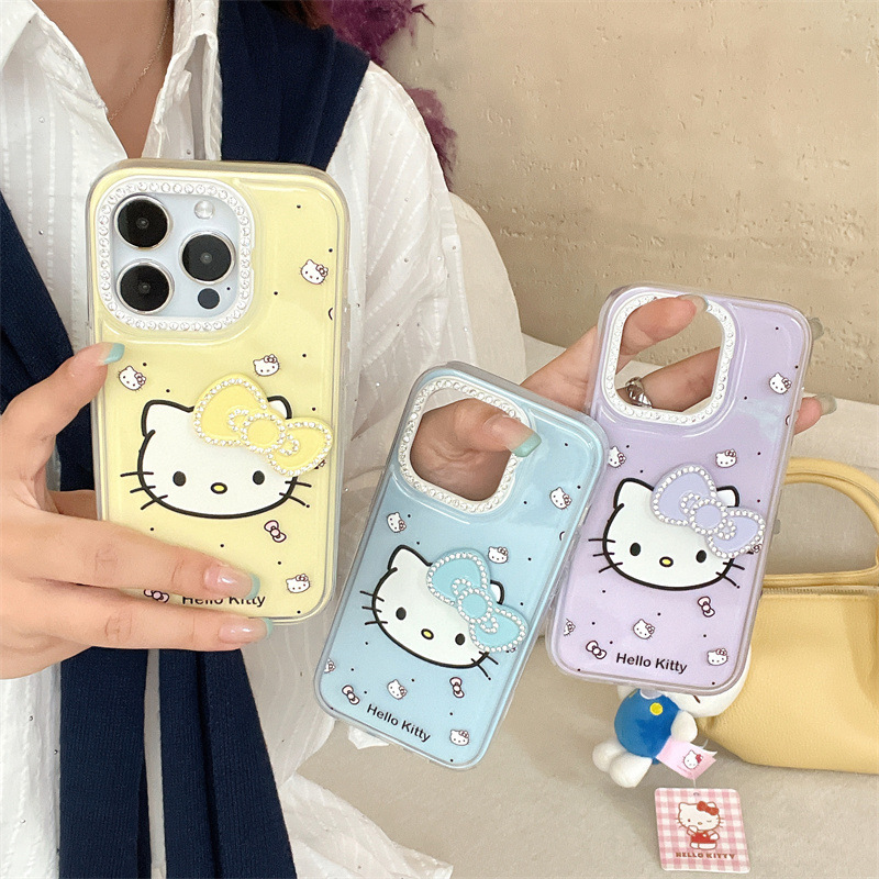 漫画フラッシュダイヤモンドリボン KT 猫 iPhone14/13 11 Apple 16/15 PROMAX 携帯電話ケース 12 セットに適しています|undefined