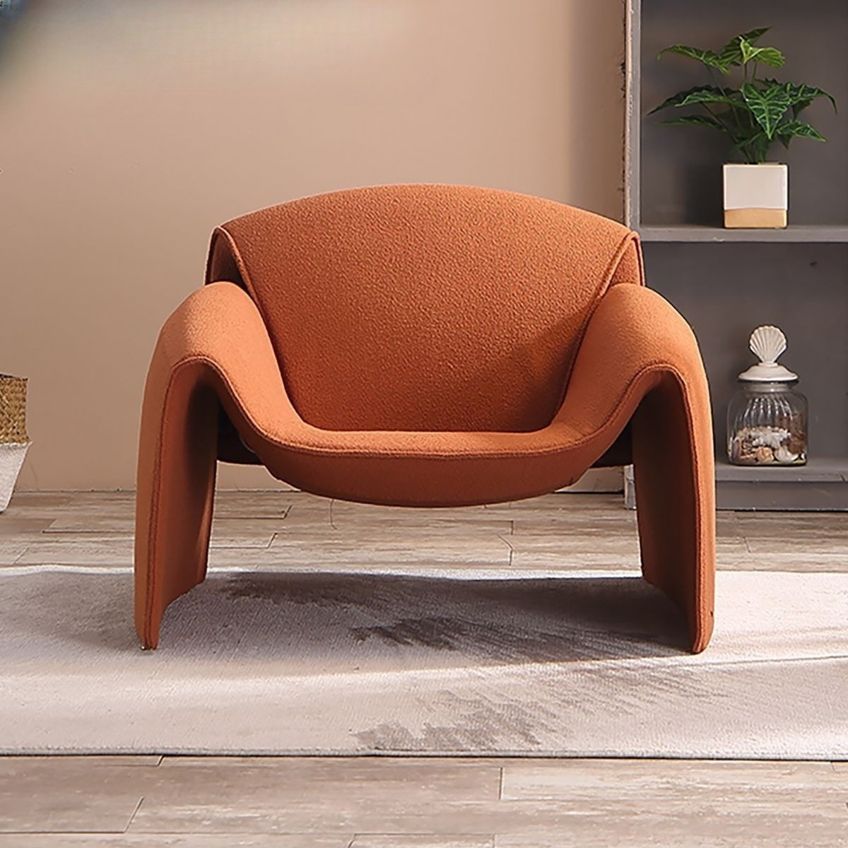 Crab Chair, Single Seater Sofa Chair, Italian-style Light Luxury Casual Lounger, Designer & Internet-Famous Sofa for Living Room and Home Balcony