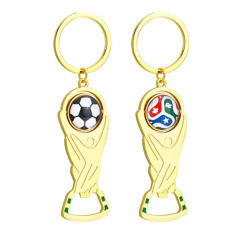 2026 Usa-Mexico-Canada World Cup Bottle Opener Custom Fan Merchandise Small Gift Multifunctional Keychain High Appearance Value