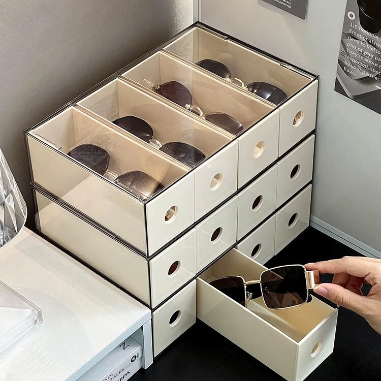 Acrylic Desktop Glasses Sunglasses Storage Box Drawer Partition Transparent Dustproof Overlay Cosmetic Lipstick Storage Rack Acrylic Desktop Glasses Sunglasses Storage Box Drawer Partition Transparent Dustproof Overlay Cosmetic Lipstick Storage Rack