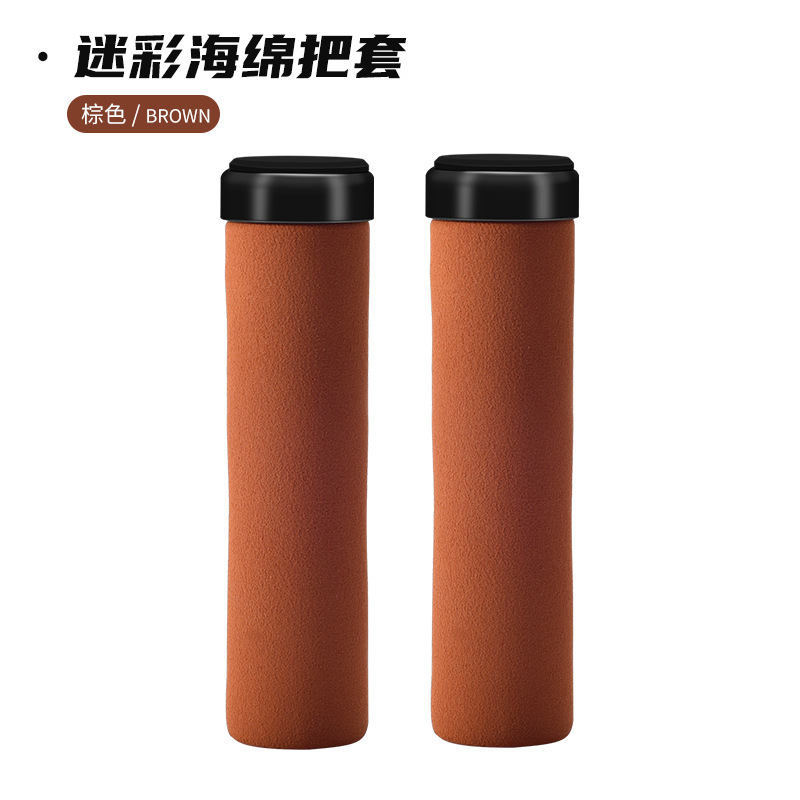 Bicicleta esponja camuflaje manillar cubierta de bicicleta de montaña manillar cubierta de manejo cómodo bloqueo de agarre accesorios de bicicleta plegable