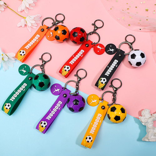 Cartoon Acrylic Football World Cup Keychain Creative Ornament Car Ornament Cute Bag Charm Small Gift