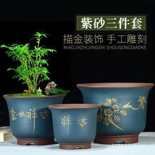 紫砂君子兰花盆室内阳台高档简约陶瓷大号花卉绿植盆景盆特价批发