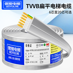 TVVB/YFFB flat traveling cable 0.75 square 1.5 flat multi-core elevator cable crane cable