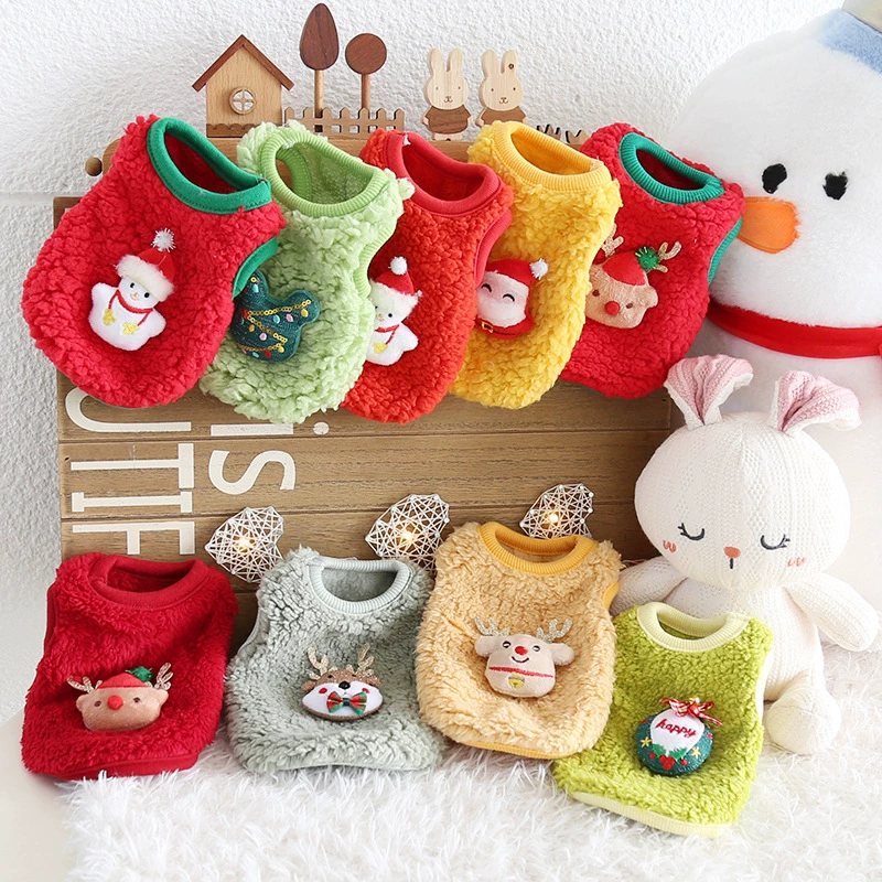 Petstyle Рождественское молоко костюм собаки милый теплый пушистый щенок щенок кот одежда новорожденный кот