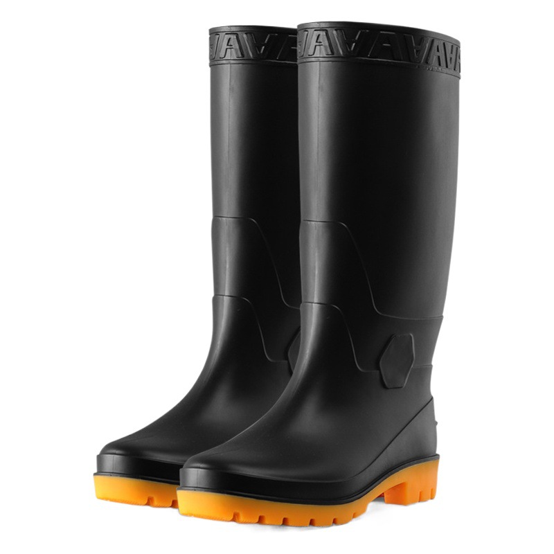 Botas de lluvia para hombre de caña alta y suela gruesa, antideslizantes, para cocina y trabajo, suministro al por mayor image 1