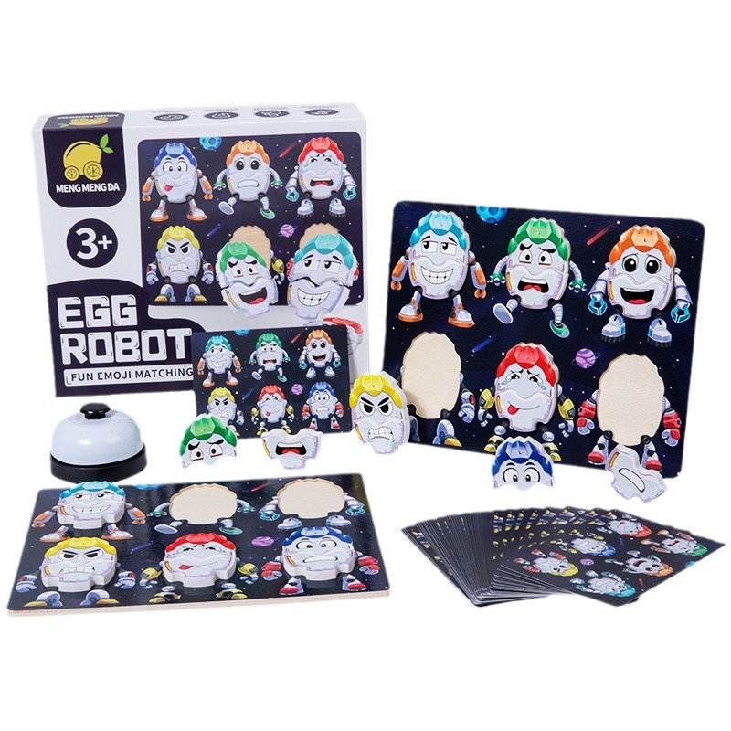 Huevo DE LOS NIÑOS muñeca robot expresión juego interactivo juego escritorio educación temprana educativa juguete madera fábrica al por mayor