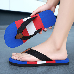 2025 Amazon cross-border flip-flops men's beach slippers men's summer outwear flip-flop in stock wholesale plus size