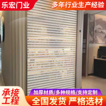 新款电动铝合金网闸门 通花冲孔铝合金卷帘门 遥控自动卷闸门