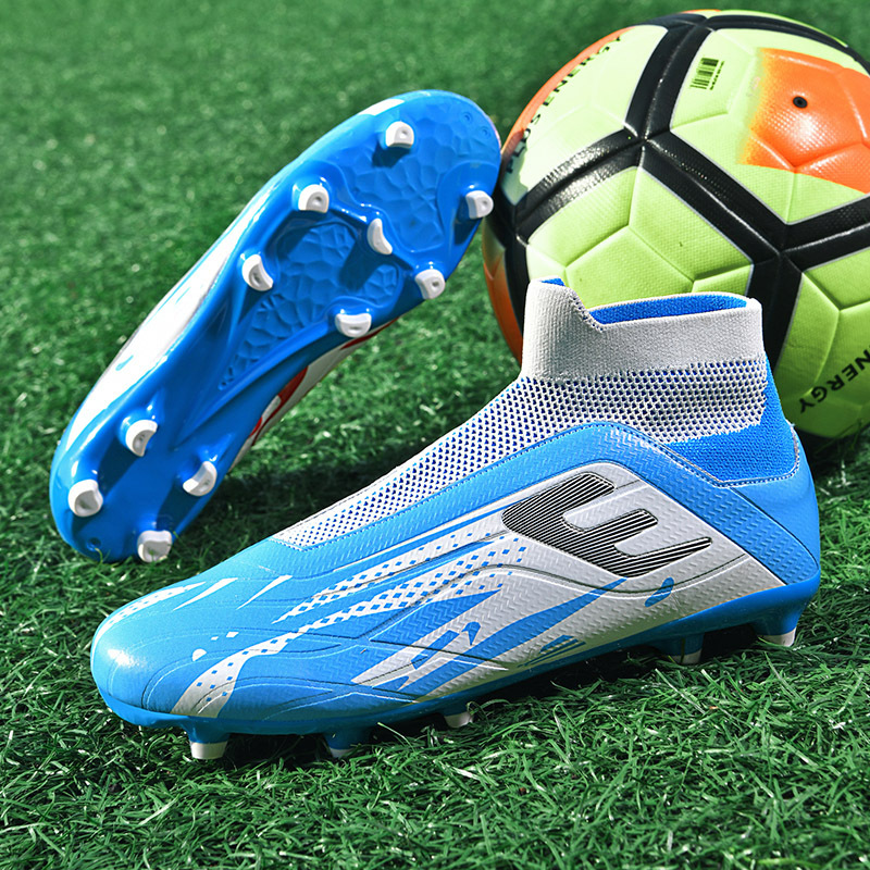 Fußballschuhe ohne Schnürsenkel und gratis Socken Trainingsschuhe für Jungen FG Ärmelstollen_voghion.com