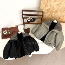 男童加厚棉皮衣外套2025初壹服饰冬新款中大儿童宝宝加厚棉服外套