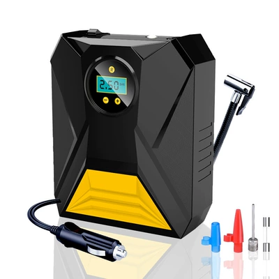 Car Digital Display Preset Tire Pressure Inflator Pump Tire Inflation Mini Portable Handheld Car Inflator Pump for Bicycle (Hava nasosu) - digital-display-model