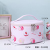 Polyurethane waterproof cosmetic bag, storage system for traveling, black set, simple and elegant design