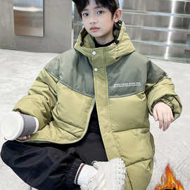 巴拉巴拉儿童装男童棉衣2023新款中大童加厚帅气韩版棉服连帽外套