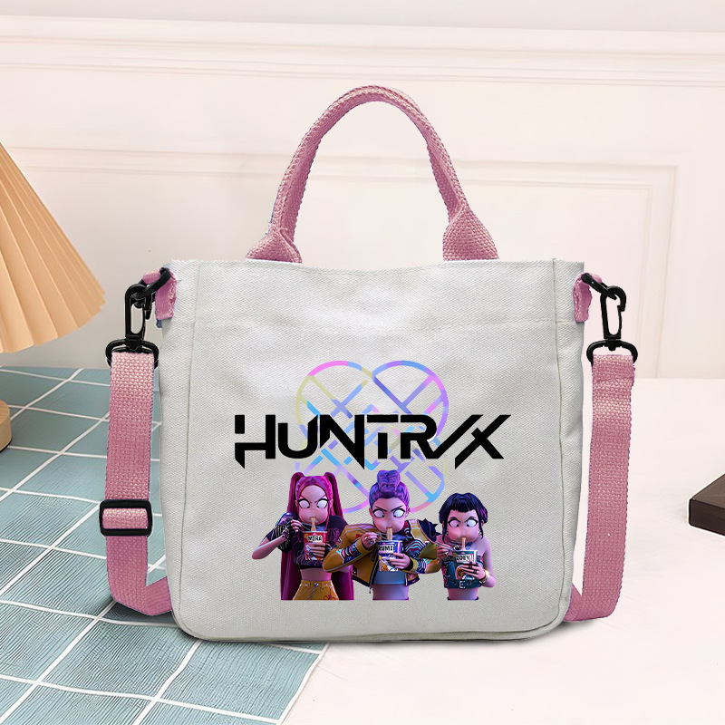 Girl Group Canvas Shoulder Bag Student Anime Fashion Crossbody Bag Boy Girl Portable Tote Bag Simple Girl Group Canvas Shoulder Bag Student Anime Fashion Crossbody Bag Boy Girl Portable Tote Bag Simple