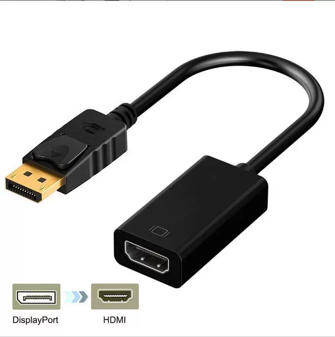 dp转hdmi线母小壳高清4k/1080p转接线投影仪转换器大dp to hdmi