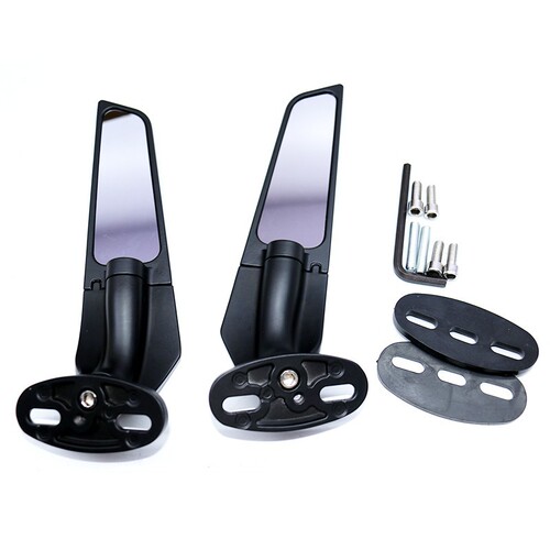 Motorcycle rearview mirror sports car modified universal mirror fixed wing NINJIA Yamah sports car mirror reverse reversing mirror