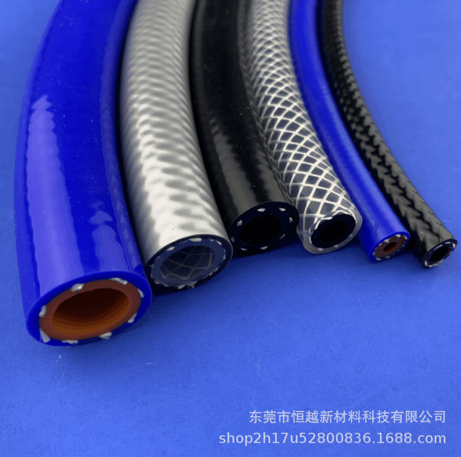 厂家大量供应双层棉线编织硅胶管耐高压高温食品级硅胶编织软管