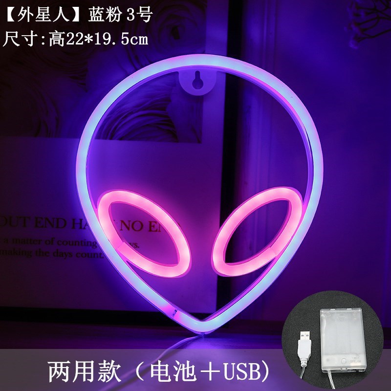 Lámpara de neón LED modelada luz nocturna dormitorio rojo en línea pared decoración lámpara de fiesta de cumpleaños atmósfera lámpara de color