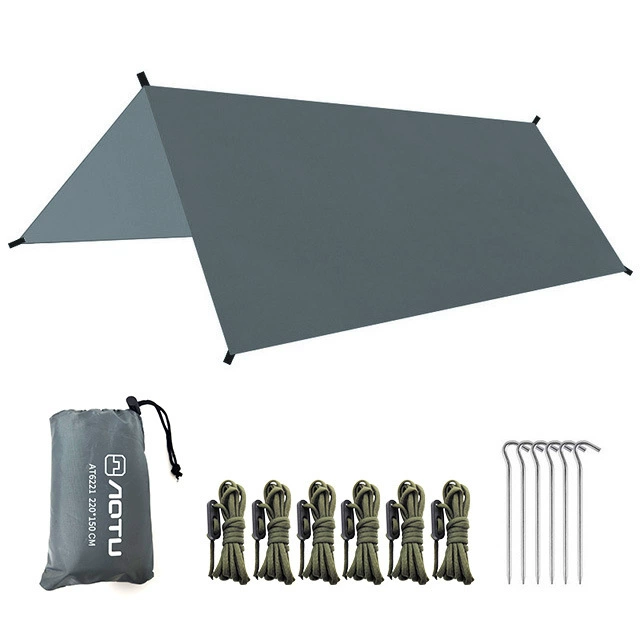 Товары для улицы Многофункциональный шестигранный навес Водонепроницаемый солнцезащитный крем Уличная палатка Принадлежности для кемпинга Ткань для пляжа Ткань для пола