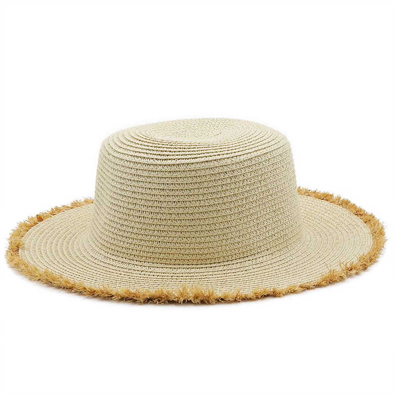 Fashion Foldable Summer Beach Hat Sun Protection Outdoor Straw Hat Wholesale display picture 3