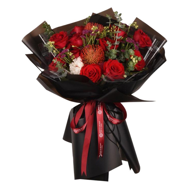 Flor de papel de embalaje material de plástico coreano impermeable ramo de papel de embalaje floristería floral color sólido coreano papel normal al por mayor