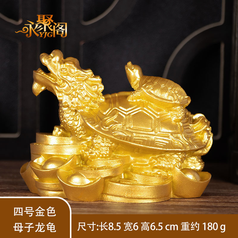 Figura decorativa dragón-tortuga feng shui