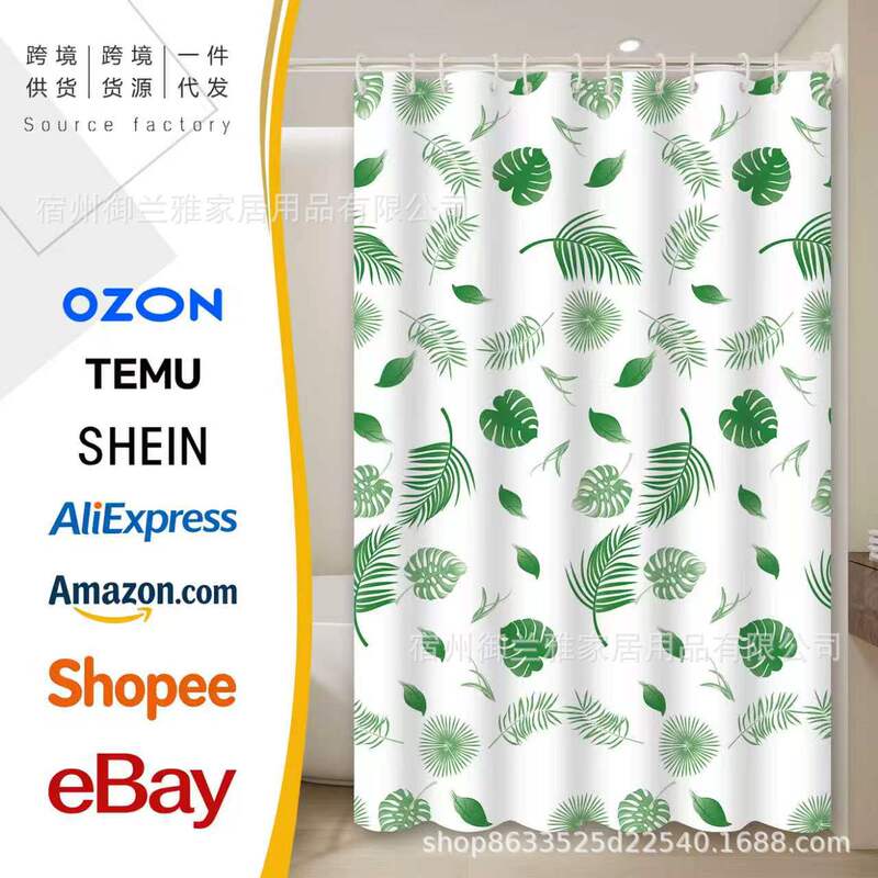 Cross-Border Foreign Trade Peva Shower Curtain, Waterproof and Mildew-Proof Bathroom Curtain, No-Drill Telescopic Rod Door Curtain, Partition Bath Curtain Cross-Border Foreign Trade Peva Shower Curtain, Waterproof and Mildew-Proof Bathroom Curtain, No-Drill Telescopic Rod Door Curtain, Partition Bath Curtain