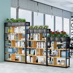 Wholesale Office Partition Shelf Internet Celebrity Decorative Screen Floor-Standing Bookshelf Industrial Style Storage Rack Flower Trough Flower Stand Low