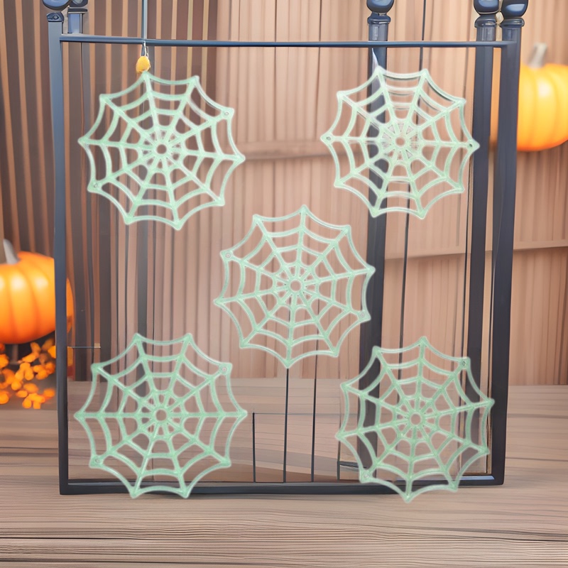 Halloween Plastic Spider Web 5.5cm Spider Web Scene Ghost Festival Ball DIY Decorative Pendant Can Be Packed in a Small Bag