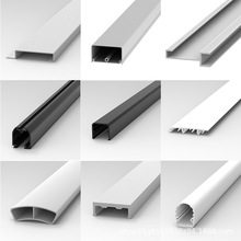 厂家定制pvc挤出型材 塑钢型材 塑料条 光面硬质卡槽PVC异型材