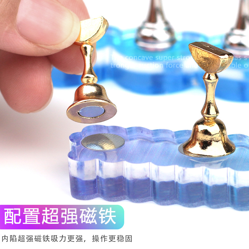 Manicure acrílico base base base de manicure aurora fantasía color gradiente onda larga manicure exhibición marco de manicure piezas de ajedrez manicure