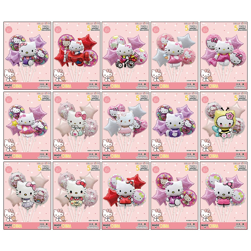 Мультяшный Halle KT алюминиевый пленочный воздушный шар пакет детский день рождения сцена украшения KTcat алюминиевый пленочный воздушный шар оптом