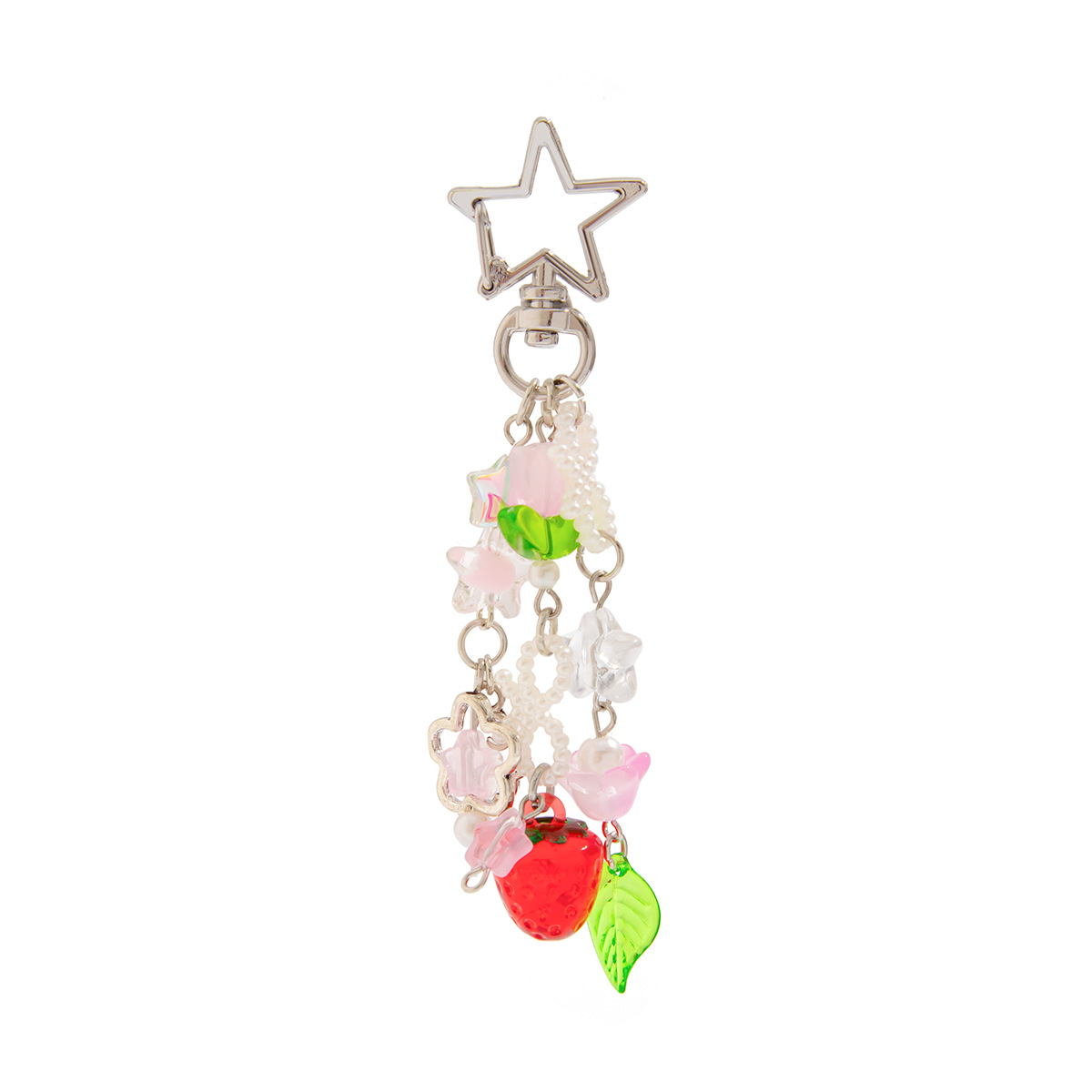 12g Weight Bag Pendant, Keychain Classification 1 Piece Quantity Daily Occasion Alloy Material Fruit, Strawberry Pattern Women's Gender Cute, Pastoral Style Cute Pastoral Fruit Strawberry Arylic Alloy Women's Bag Pendant Keychain 29