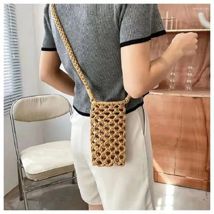 Woven small bag strap, one-shoulder bag, Korean style, simple and elegant design