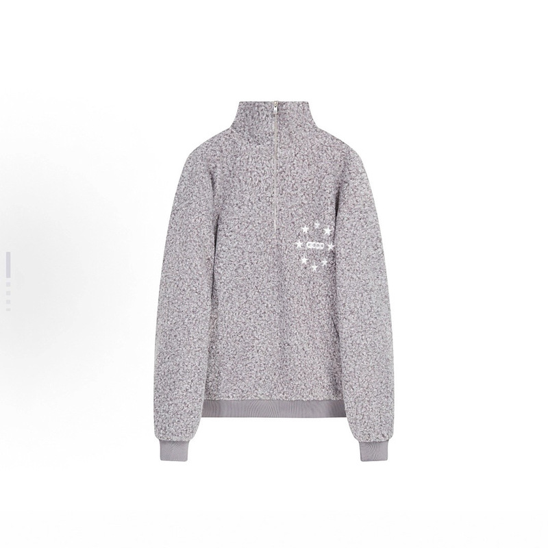 GOODBRAND 针织立领宽松落肩长袖卫衣 男女同款 慵懒风加绒外套|undefined